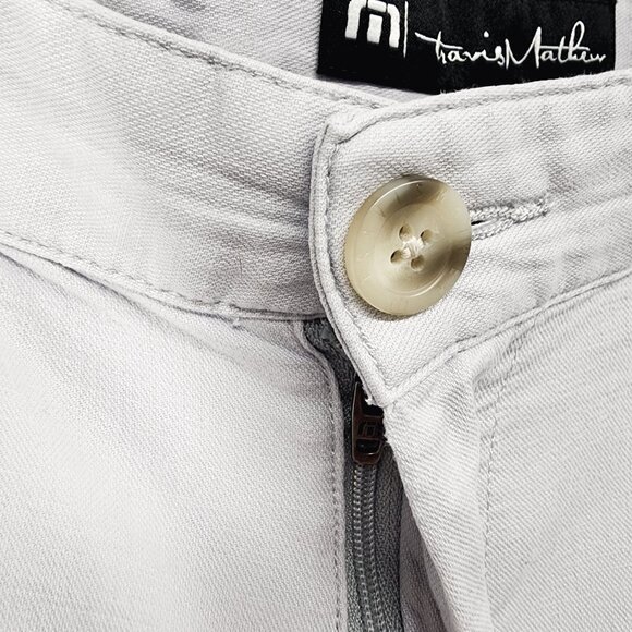TravisMathew‎ Mens 36 Light Gray Casual Golf Shorts Cotton/Rayon/Spandex - Picture 4 of 5